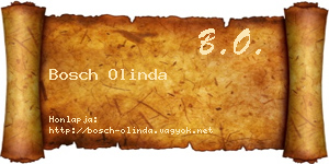 Bosch Olinda névjegykártya